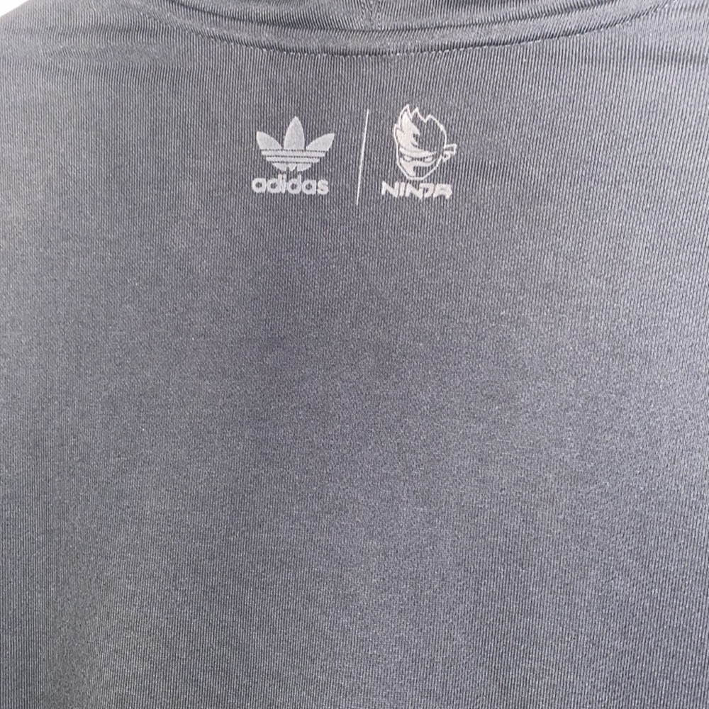 Adidas Pullover Hoodie with Drawstring Hood and Split Kangaroo Pocket - Picture 8 of 9